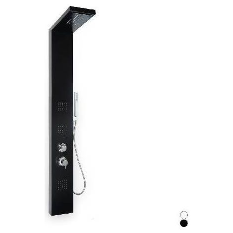 PANNEAU DE DOUCHE MULTIFONCTION MOD. MANHATTAN  ALUMINIUM Dimensions : Noir
