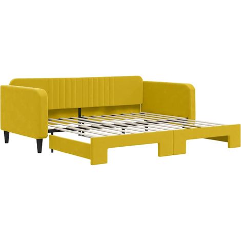 Maison Exclusive - Divano Letto con Letto Estraibile Giallo 100x200 cm in Velluto
