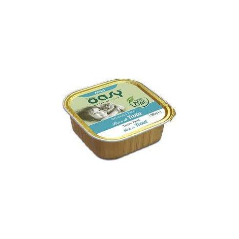 Oasy Cat Delizioso Patè Adult Trota - Oasy Cat Delizioso Patè Adult Trota - Vaschetta Da 100 Gr (1/2)