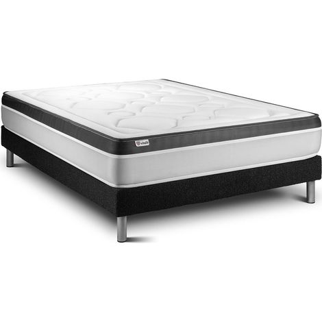 Matratzenset VITAL ERGO 180 x 200 cm Bettrahmen Kit schwarz