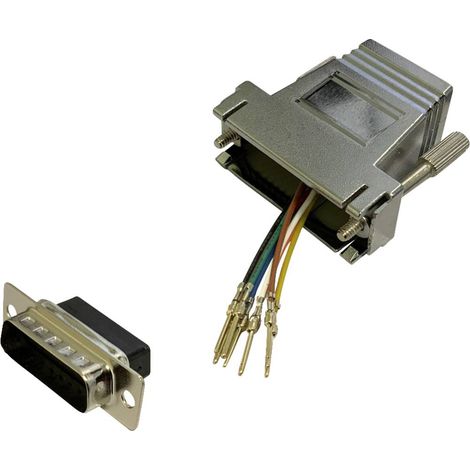 BKL Electronic 10121123 Adaptateur SUB-D mâle 15 pôles - RJ45 femelle 1 pc(s) Single