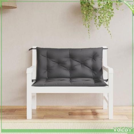 361659 Coussins de banc de jardin lot de 2 anthracite tissu Oxford (1/5)
