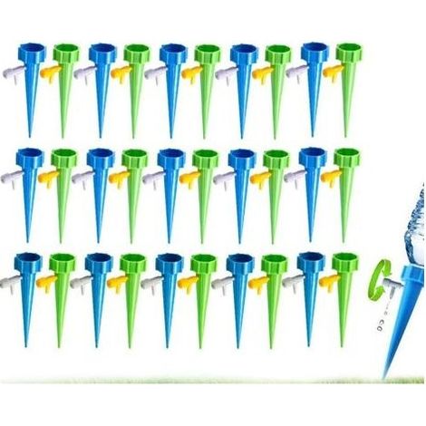 30Pieces Irrigation Drop to Drop Kit, Watering Plants Automatic with Valve, Irrigation Drop Cone for Watering Bottle in Garden, Balcony, Holidays, Indoor and Outdoor H250 (1/5)