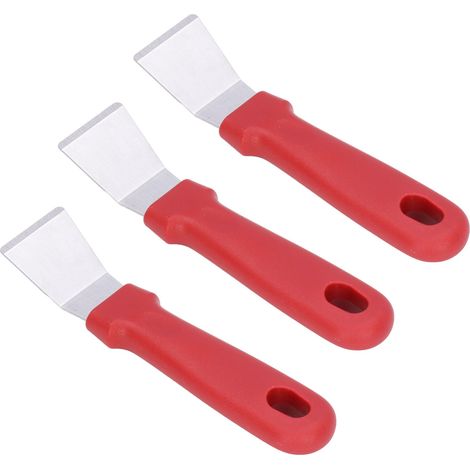 Lot de 10 pelles à dégivrage efficaces avec poignée antidérapante et trou de suspension, grattoir à glace, outil de dégivrage pour la cuisine (rouge). (1/5)