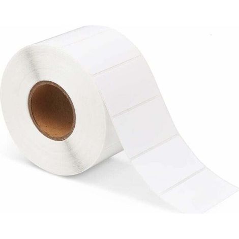 Etiquettes Adhésives, 1 Rouleaux 1000 Étiquettes Blanches Unies Autocollantes, 6030mm Étiquettes Auto Adhésives pour Imprimer Les Adresses de Courrier Mailing, Étiquette de Prix (1/5)