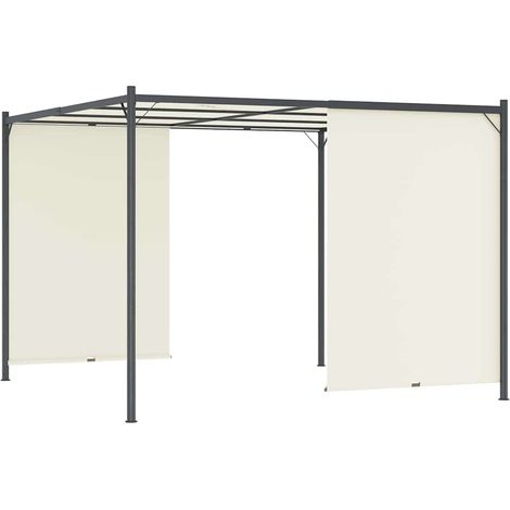 Maison Exclusive - Pérgola con tejado ajustable acero color blanc (1/5)