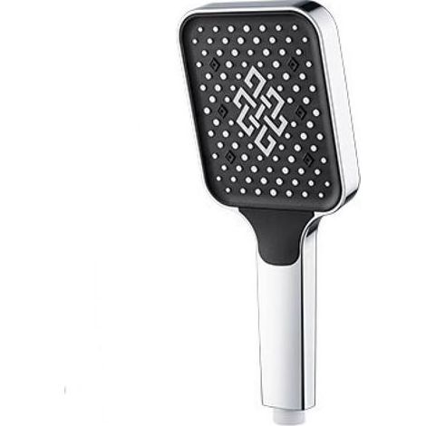 (Argent) Pommeau de Douche Haute Pression, 3 Modes, Pommeau de Douche Economie Deau, Grand Douchette Douche, avec Tuyau et Socle (1/5)
