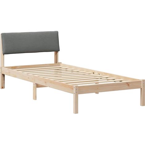 Maison Exclusive - Bettgestell Braun und Dunkelgrau 90 x 190 cm M (1/5)