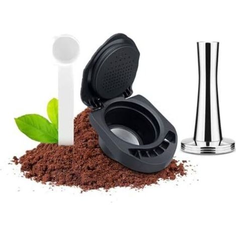 Adaptateur réutilisable pour Dolce Gusto Genio S/Piccolo XS, adaptateur pour dosettes de café compatible avec Dolce Gusto, plus besoin de capsules de café (capsules + tasseur) (1/5)