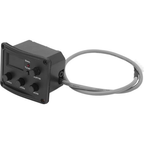 Préampli ukulélé avec égaliseur 3 bandes, tuner chromatique LED et écran numérique (1/5)