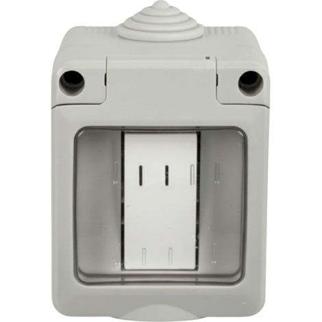 Contenitore Stagno Con Interruttore Unipolare per Esterno 1 Modulo Sportellino