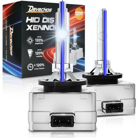 2 Ampoules Xenon D1S 35W 12V Blanc Intense 6000K Pour Phares Auto (1/5)