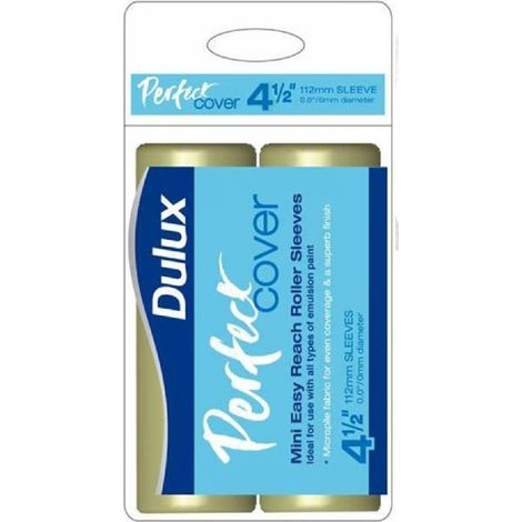 Dulux - Perfect Cover Easy Reach Mini Paint Roller Sleeve - 2 Pack
