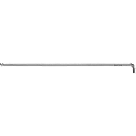 PB Swiss Tools 6-kant-Winkelschraubendreher 90° - 100° lang, mit Kugelkopf und kurzem Schenkel verchromt, Sechskant: 2 mm