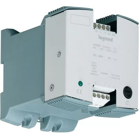 Legrand 047053 Alimentación monofásica rectificada no filtrada - prim 230/400 V - 24 V - 120 W - 5 A