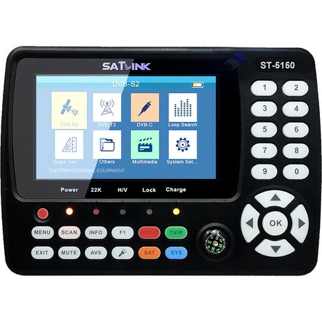Détecteur de satellite TV portable Récepteur satellite HD Star Finder ST-5150 Noir+Rouge Norme européenne (1/5)