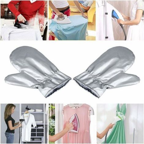 Gants De Repassage - Triple Couche Isolante Céramique Aluminium Coton Perlé Polyester - Pour Fers À Vapeur Et Cuiseurs Vapeur - 1 Paire (1/4)