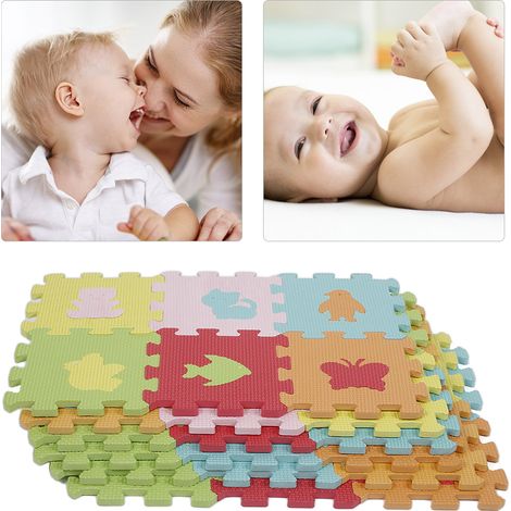 36PCS 1616CM TAPIS PUZZLE MOUSSE POUR BÉBÉ JEU ÉDUCATION ANIMAUX
