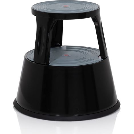 Tritthocker / Rollhocker TIO-M II Metall schwarz hjh OFFICE