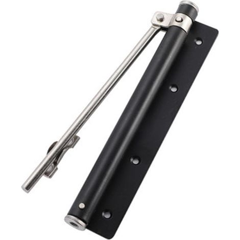 Kit d'ouvre-portes automatiques Ferme-portes en acier inoxydable Ferme-portes domestiques simples avec ressorts réglables et ferme-portes légers à amortissement automatique pour accessoires de portail (1/5)
