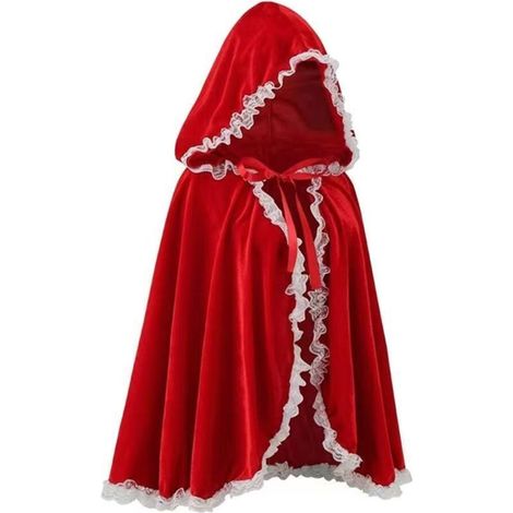 Cape de noël en velours-Rouge avec bord blanc Longueur 60