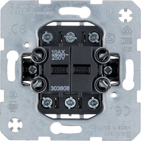 BERKER  Mecanismo conmutador doble 10A/250V 303808