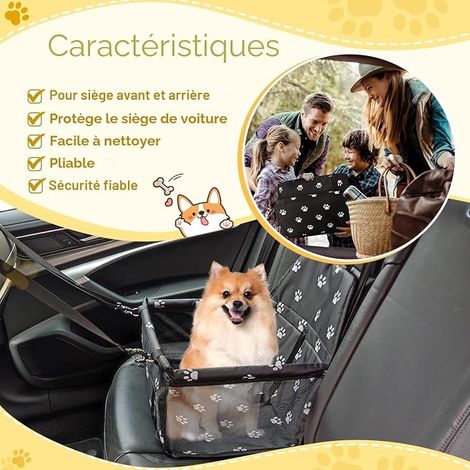 Folding Car Seat Dog Basket  Attached with adjustable hooks, breathable and washable (1/2)
