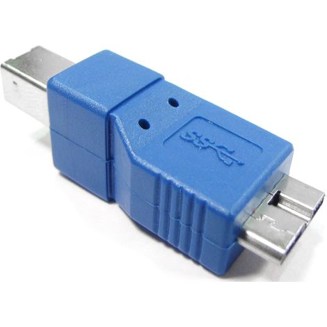 BeMatik - Adaptateur USB 3.0 vers USB 2.0 (Micro USB B Mâle à B Mâle) (1/2)