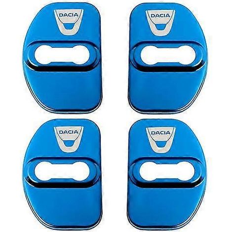 Accessoires de style automobile : cache-serrures de portières avec emblèmes pour Dacia Sandero Mk2 Stepway (lot de 4) - Protection bleue (1/5)