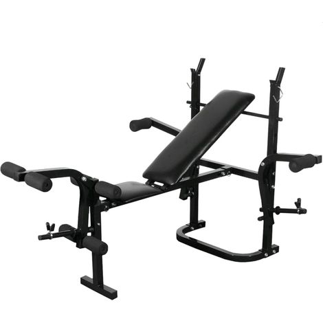 INLIFE Banc d'entraînement avec support de poids jeu d'haltères 30,5kg (1/5)