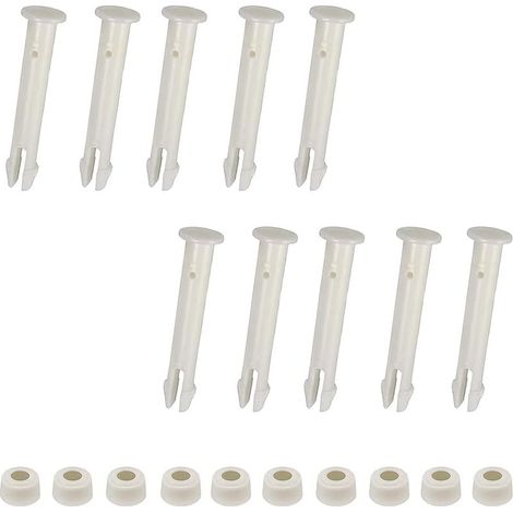 Lot de 10 goupilles de joint de piscine en plastique et joints en caoutchouc Connecteur de rechange pour piscine Frame & Intex (5,5 cm) (1/5)
