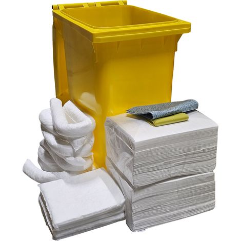 eurokraft basic, Kit d'urgence anti-fuites en bac roulant, (1/2)