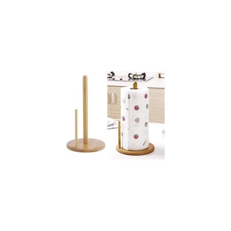 Küchenrollenhalter aus Holz, Tischständer, Halter für leicht abreißbare Rollen, freistehender Papierhandtuchhalter, 30 cm hoher Küchenrollenhalter - Crezuo