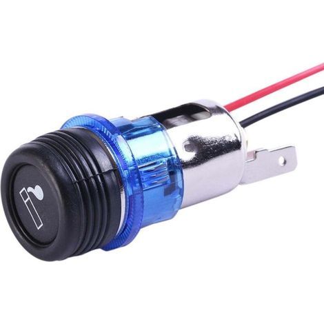 12V-24V blue recessed cigarette lighter socket (1/5)