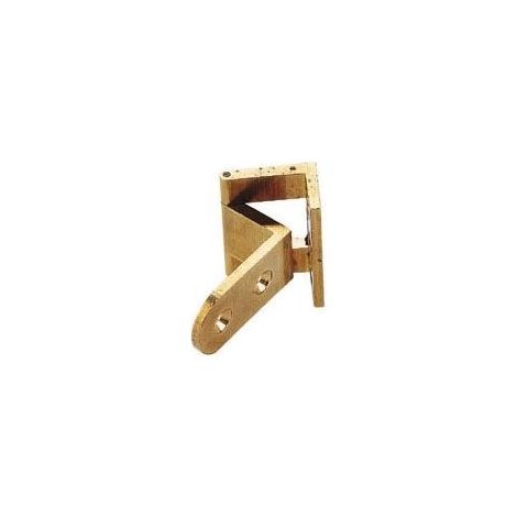Charnière équerre en laiton poli pour bois 20 mm – Charge maximale 50 kg – Pour portes en applique – Vendu sans embases (1/3)