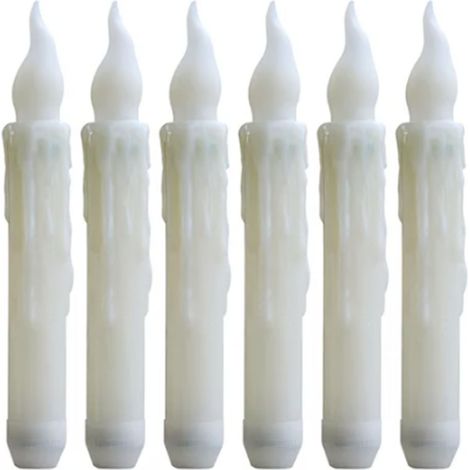 Bougies LED sans flammes avec baguette contrôle - 12 pièces - Éclairage flottant pour décoration et ambiance romantique - Candelabre flottant électrique (1/5)