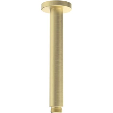 Signature Reflex Round Ceiling Mounted Shower Arm 180mm Length - Brushed Brass