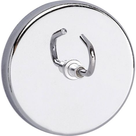 Maul Aimant (Ø x H) 52 mm x 31 mm rond, avec crochets argent 1 pc(s) 6155596 D081671 (1/3)