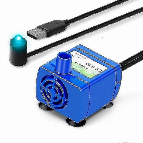 Circulateur d'eau USB avec LED, pompe ultra-silencieuse, sans danger pour les animaux et les aquariums WHBYV (1/4)