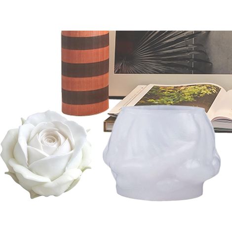 Moule à bougie générique en forme de rose Fabriqué artisanalement silicone alimentaire gâteau Idéal (1/5)