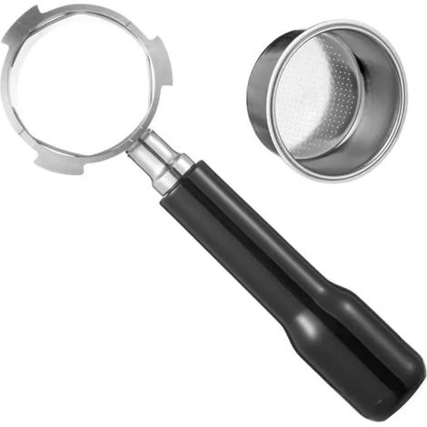 Porte-Filtre Sans Fond de 51Mm Compatible avec les Machines à Expresso Delonghi avec Panier de Filtre 1Tasse ESPRESSO MACHINE (1/4)