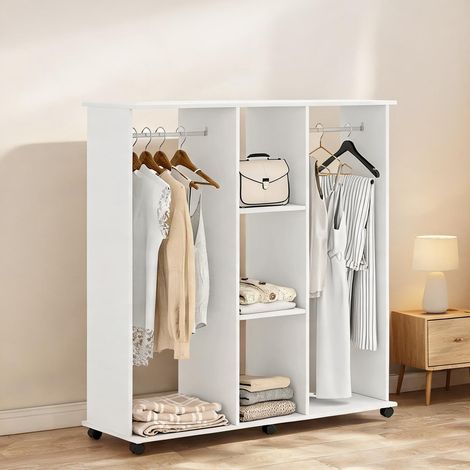 Armoire blanc en panneau de particules 120 x 40 x 128 cm (1/5)