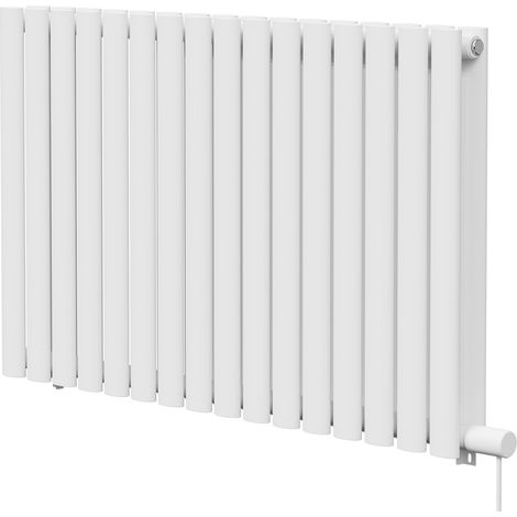 Boone White 600mm x 960mm Horizontal Electric Double Panel Radiator (1/5)