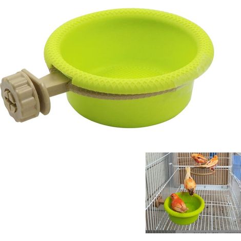 Oiseau Bain Baignoire pour Oiseaux Animaux Bains Bol Bassin Suspendu Birdbath,Suspendue Fournitures De Cage,Petits Jouet Perroquet Accessoires Perruche Cockatiel Eau Alimentation Plateau (1/5)