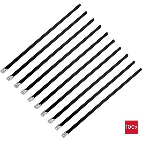 TRU COMPONENTS TC-12647612  Stahlkabelbinder 290 mm 7.9 mm AISI 304 mit Beschichtung 100 St. (1/2)
