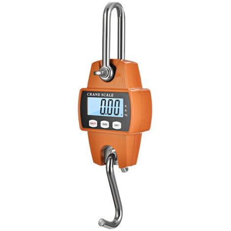 Couleur orange One Piece Mini Portable Digital LCD Échelle Électronique Gaming Échelle Grue Échelle avec 300 kg Échelle avec Crochet Voyage Valise Pêche En Plein Air Chasse Ferme -265 81 46mm (1/3)