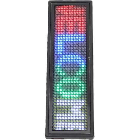 Badge Nominatif LED 12x48 Pixels, Contrôle par Application coloré, Rechargeable pour Fête D'exposition, Matériau ABS (1/5)