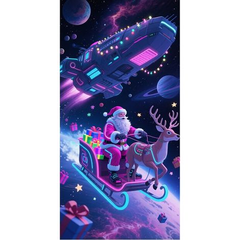 Rideau de porte de Noël 2026, bannière, fond photo extérieur avec Père Noël et chien, tissu à suspendre - 90 x 180 cm (œillets + ruban) - Lot de 3