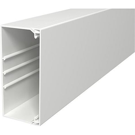 OBO Bettermann Goulotte murale et de plafond avec perforation de fond 60x130x2000 Polychlorure de vinyle blanc pur RAL 9010, 6191223