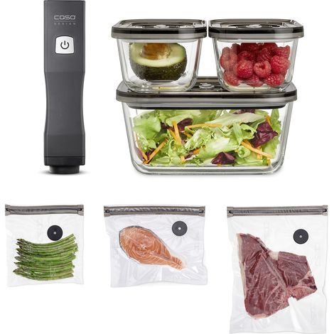 Caso Vacu OneTouch Eco-Set macchina per sottovuoto nera